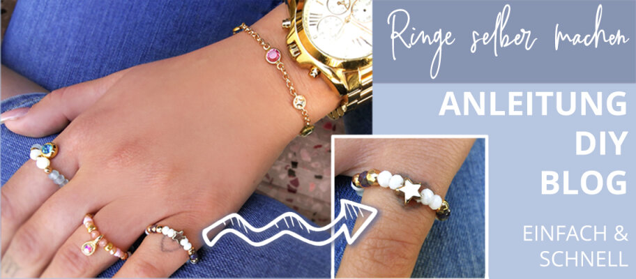 DIY: Perlenringe selber machen - Ringe mit Perlen selber machen | Vintageparts.eu Blog