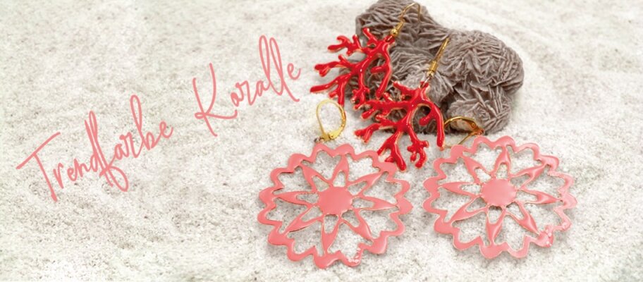 DIY: Trendfarbe Koralle - Ohrringe mit Korallenoptik basteln - Trendfarbe Koralle | Vintageparts.eu Blog