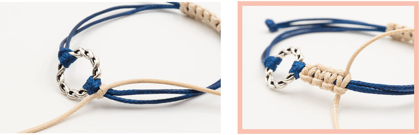Makramee Armband Schritt 1