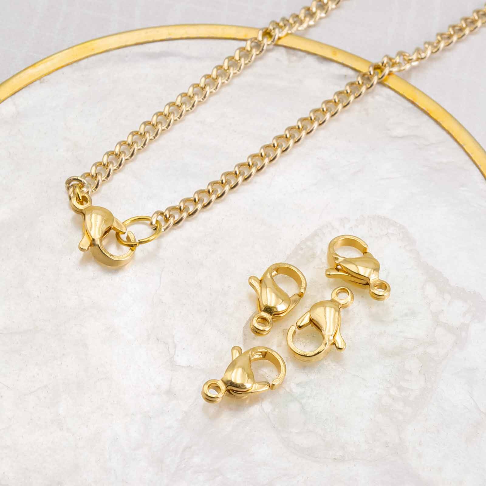 Karabiner in Gold aus Edelstahl