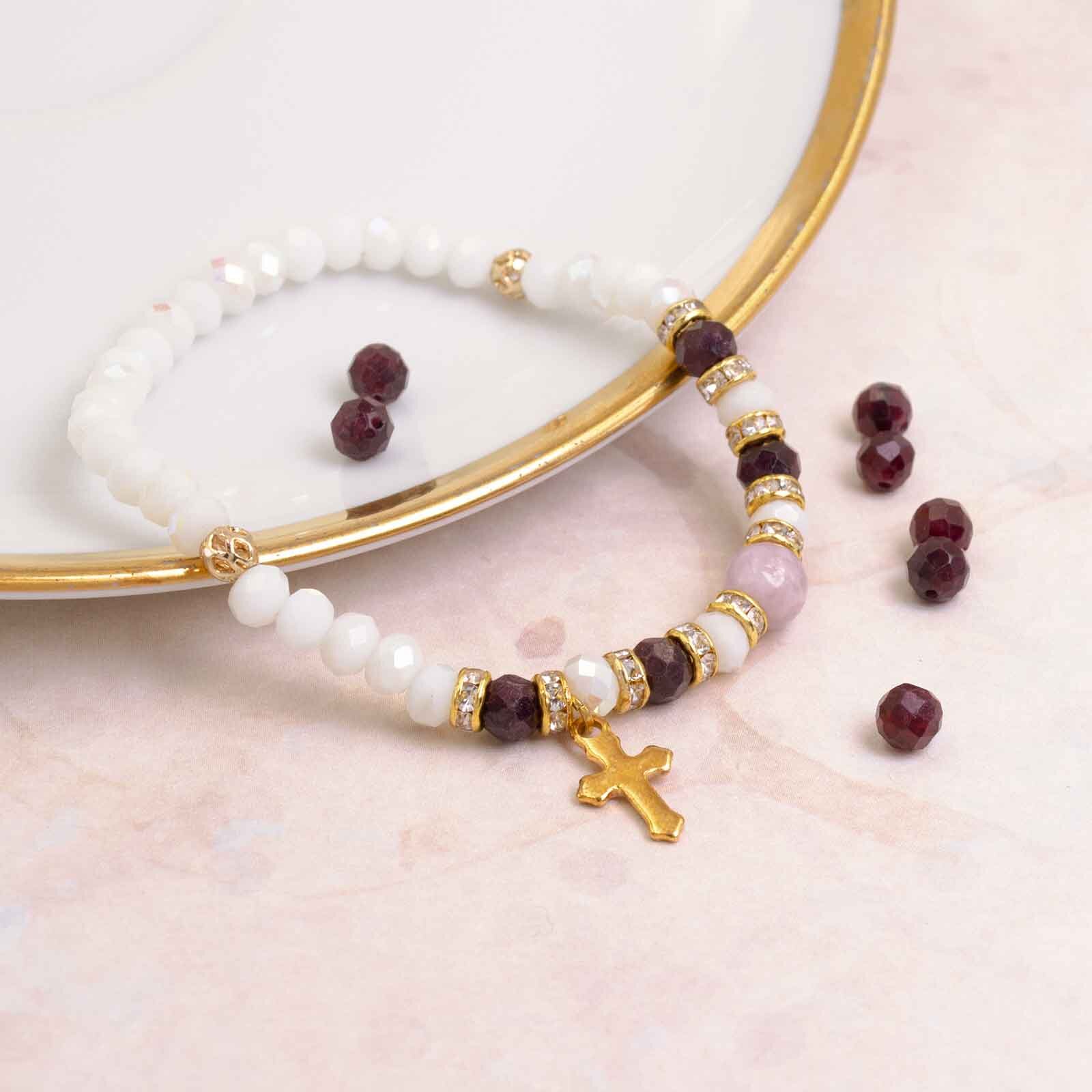 Perlenarmband mit Granat