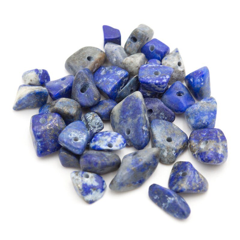 Lapislazuli Perlen und Nuggets in Tiefblau mit goldenen Pyritpunkten