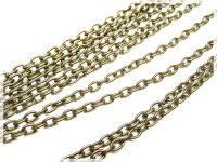 2 Meter Gliederkette in antik bronze, 3x4mm