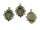 verzierte Fassungen in antik bronzefarben für 12 mm Cabochons 4 Stück