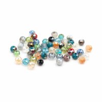 Glasschliffperlen Doll im Farbmix  4x3 mm 50 Stk