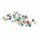 Glasschliffperlen Doll im Farbmix  4x3 mm 50 Stk