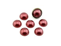 20 Cabochons in perlmutt bordeaux, 12 mm