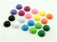 20 Cabochons als bunte Mischung, 11,5 mm
