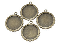 Fassungen mit Blumenrand für 20 mm Cabochons in...