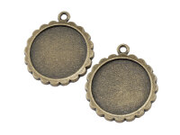 Fassungen mit Blumenrand für 20 mm Cabochons in...