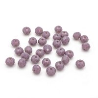 Glasschliffperlen Rondelle Lavendel Opak 6x5 mm - 30...