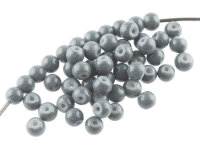 kleine Glasperlen in grau 4mm 50 Stück