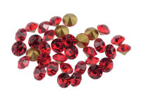 Strasssteine in rot 3,8mm 50 Stück