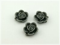6 Cabochons Rose grau