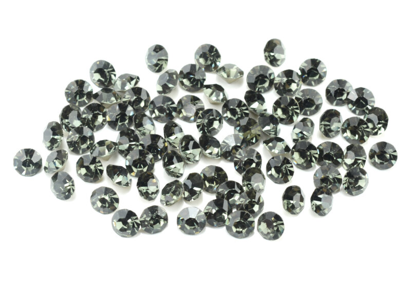 Strasssteine in anthrazit 3,8mm 50 Stück