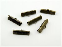 20 Bandklemmen in antik Bronze, 25 mm
