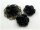 3 große Cabochons als Rose in schwarz