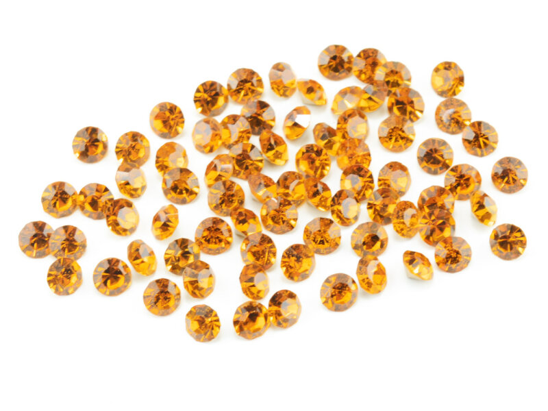 Strasssteine in honiggelb 3,8mm 50 Stück