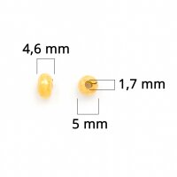 Coverperlen in goldfarben, geschlossen 5mm 10 Stück