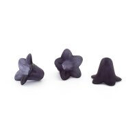 gefrostete Blütenperlen anthrazit 18 mm 10 Stück