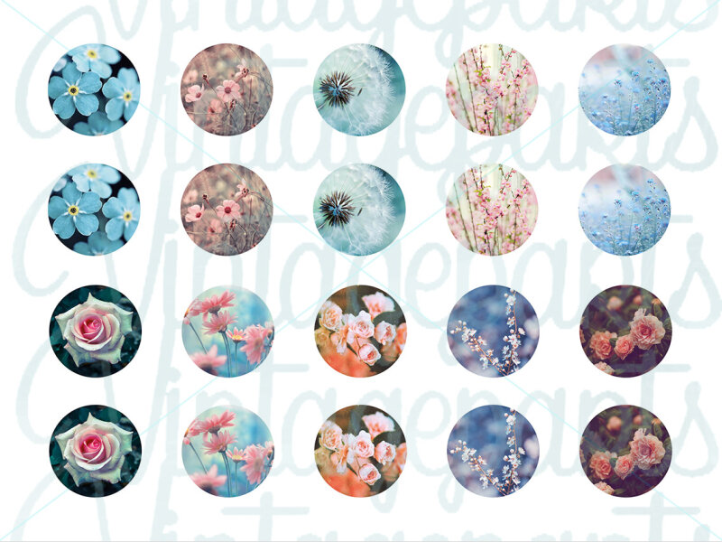 Motivbogen "Springtime" für 18mm Cabochons