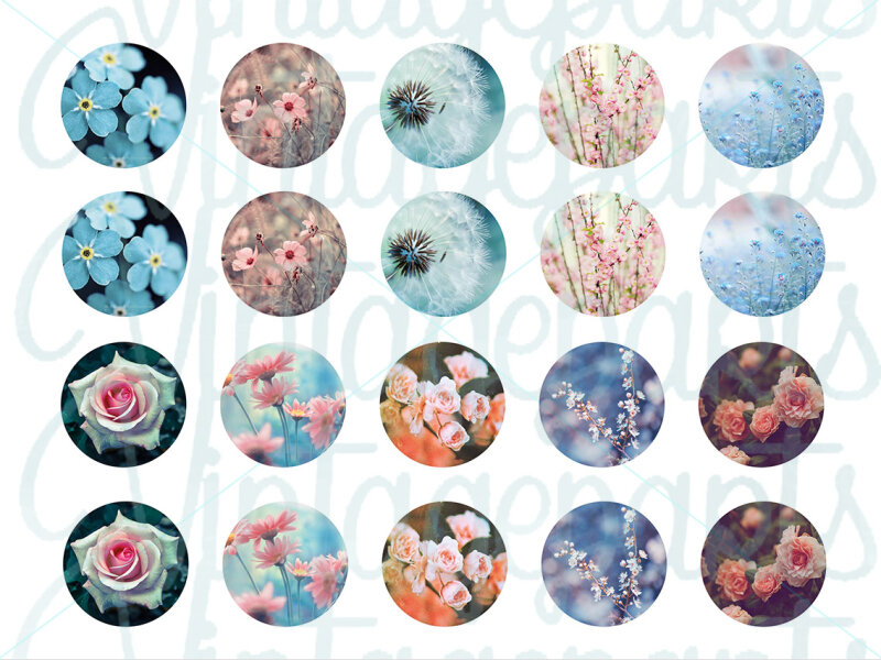 Motivbogen "Springtime" für 20mm Cabochons