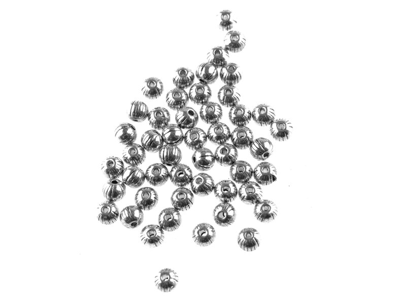 Zwischenperlen in antik silberfarben 4 mm 50 Stück