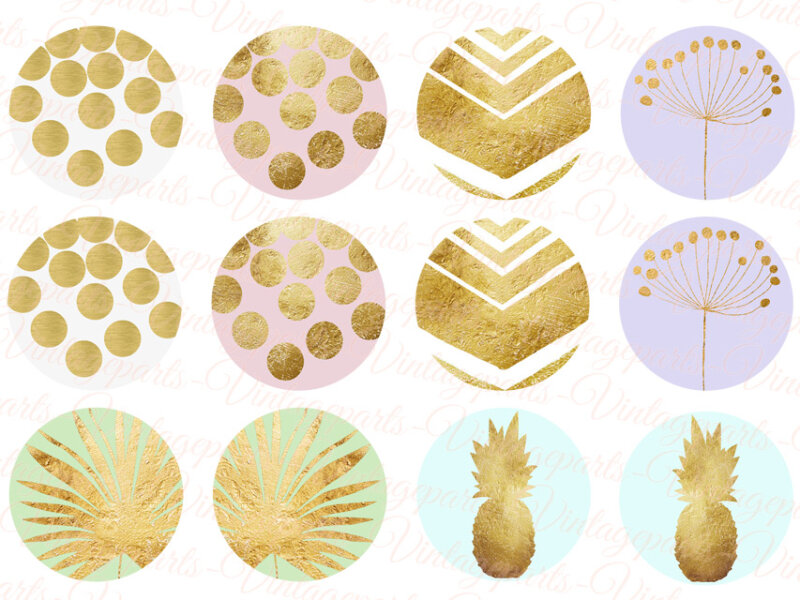 Motivbogen "Goldregen" für 30mm Cabochons