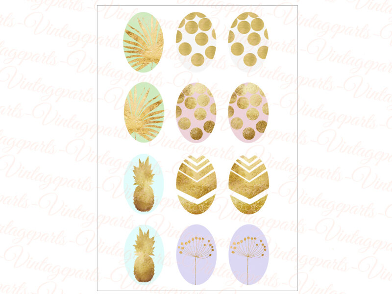 Motivbogen "Goldregen" für 30 x 20mm Cabochons