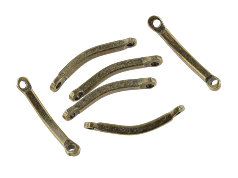 schlichte Verbinder aus Messing in antik bronzefarben 10 Stück