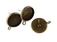 Ohrstecker aus Messing mit Aufhängung für 12 mm...