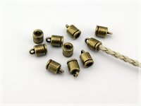 Endkappen in antik Bronze 10 x 6 mm für 4 mm...
