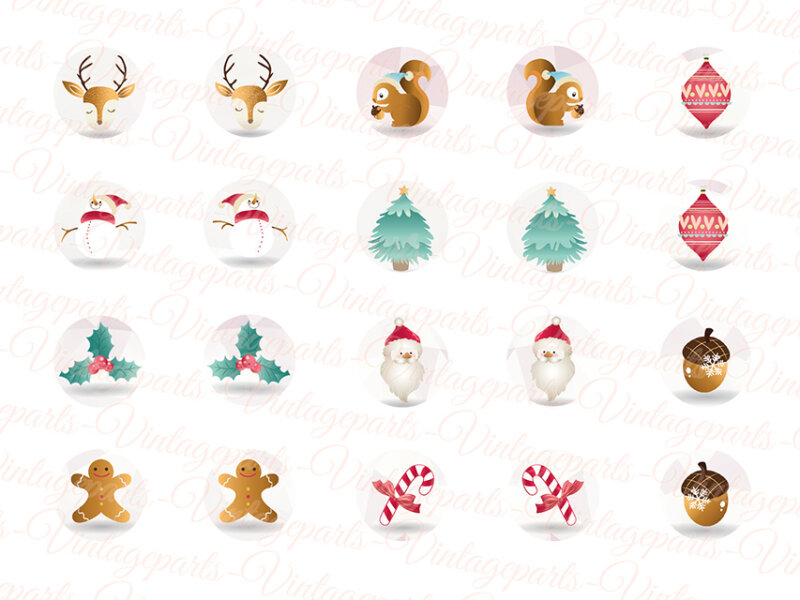Motivbogen "XMAS" für 14 mm Cabochons