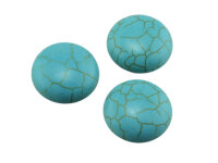 Cabochons aus synthetischem Türkis 20 mm 2 Stück