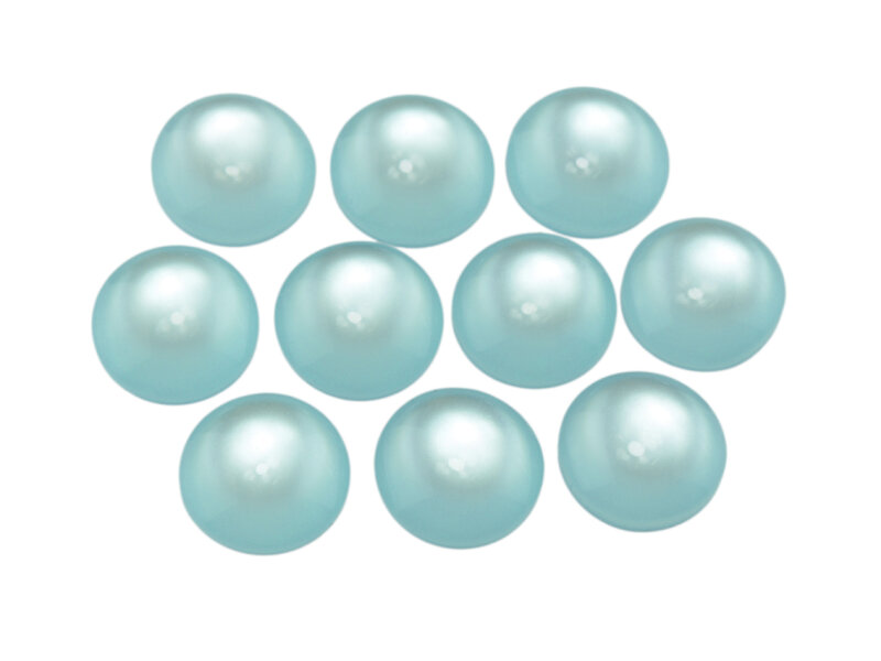 Resincabochons im Cateye-Design in hellblau 10 mm 10 Stück