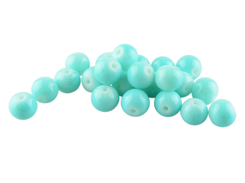 Glasperlen in aquamarine glasiert 8,5 mm 40 Stück