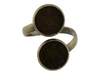 Ringrohlinge aus Messing mit zwei Fassungen in antik...