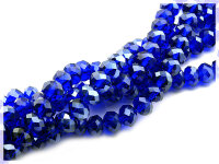 12 Glasschliffperlen in royalblau, 8 mm