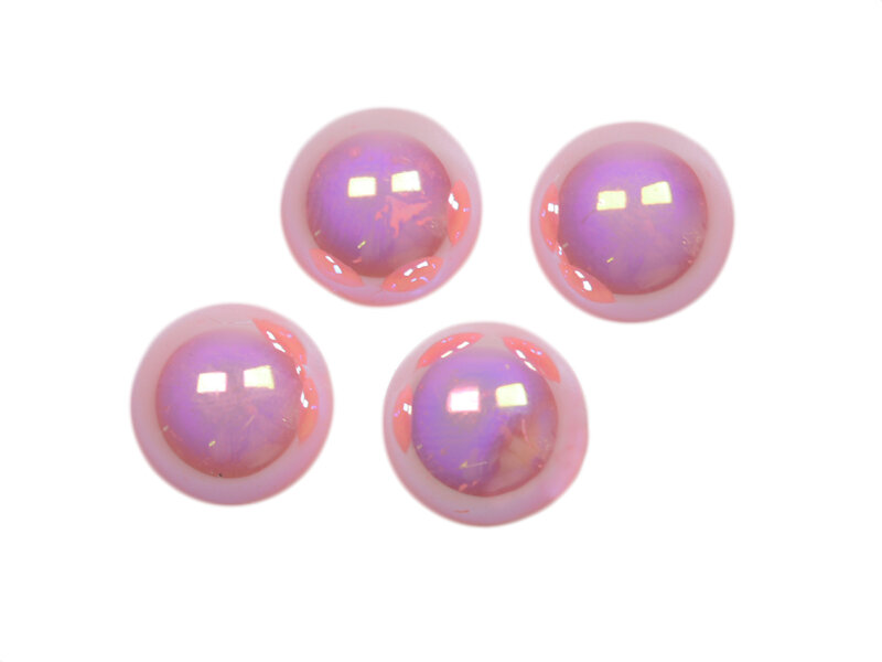 Cabochons im holographic Design in pink für 10 mm Fassungen 20 Stück