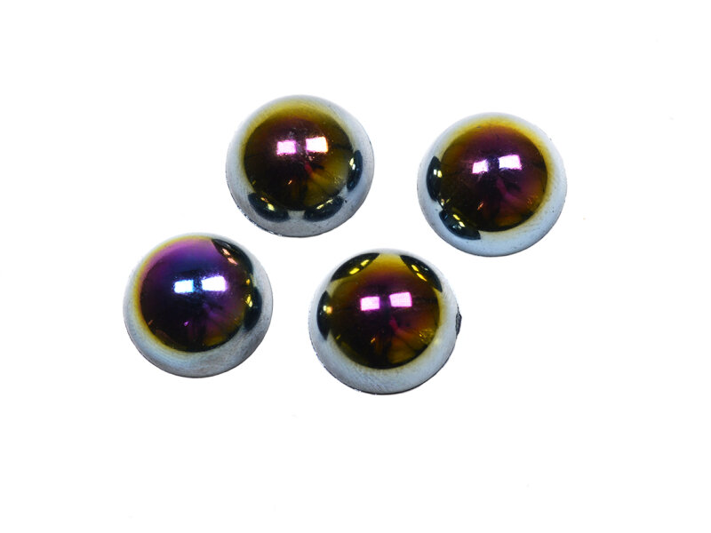 Cabochons im holographic Design in schwarz verspiegelt für 8 mm Fassungen 20 Stück