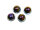 Cabochons im holographic Design in schwarz verspiegelt für 8 mm Fassungen 20 Stück