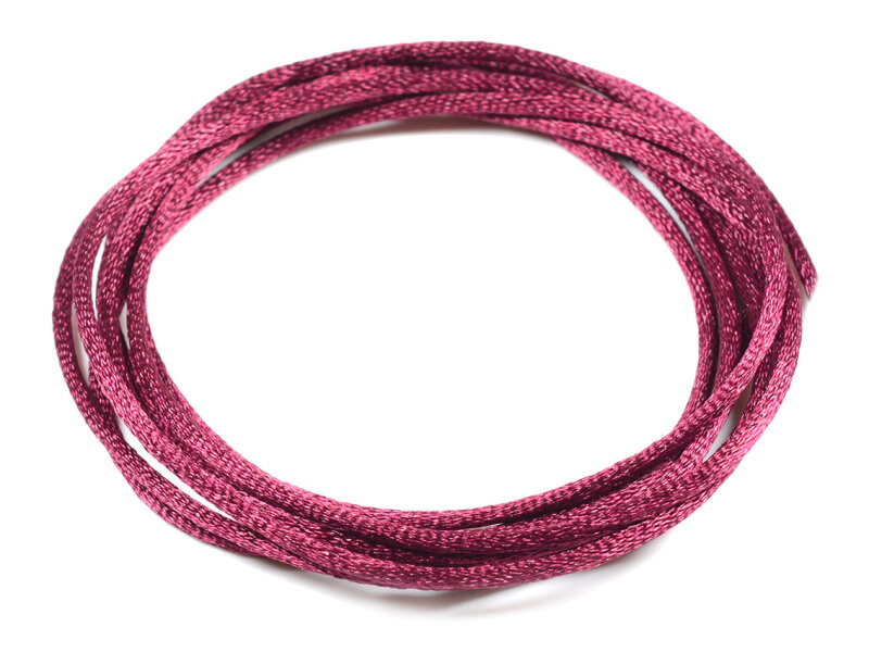 Kunstseidenband in bordeaux rot 2mm 2m