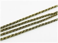 2 m gedrehte Gliederkette in vintage Bronze