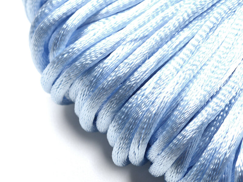 Kunstseidenband in hellblau 2mm 20m