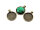 4 edle Fassungen in antik Bronze für 25 mm Cabochons