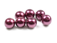 große Glaswachsperlen in aubergine 14 mm 20 Stück