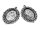 2 Medaillons silber für 25 x 18 mm Klebeperlen