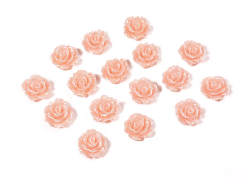 Cabochons als Rose in peach puff 10 mm, 10 Stk.