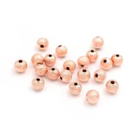 Zwischenperlen aus Messing in roségoldfarben 6 mm...