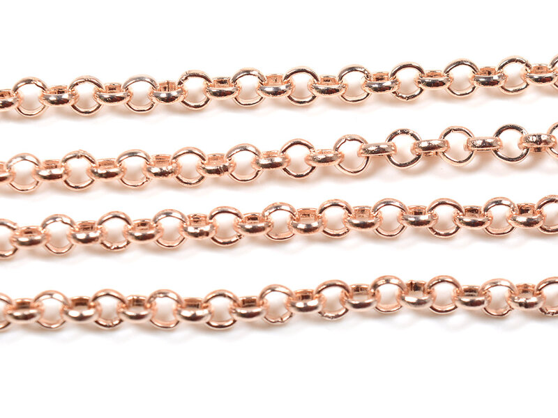 Jasseronkette in roségoldfarben 2m